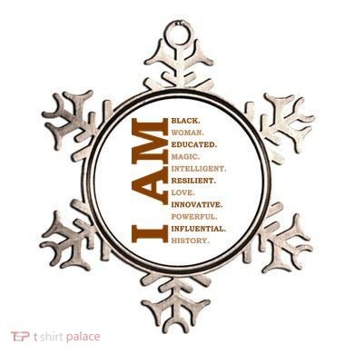 I Am Black Powerful Pride Quote Ornament