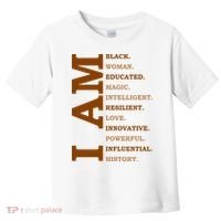 I Am Black Powerful Pride Quote Toddler T-Shirt thumb 0