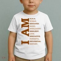 I Am Black Powerful Pride Quote Toddler T-Shirt thumb 2
