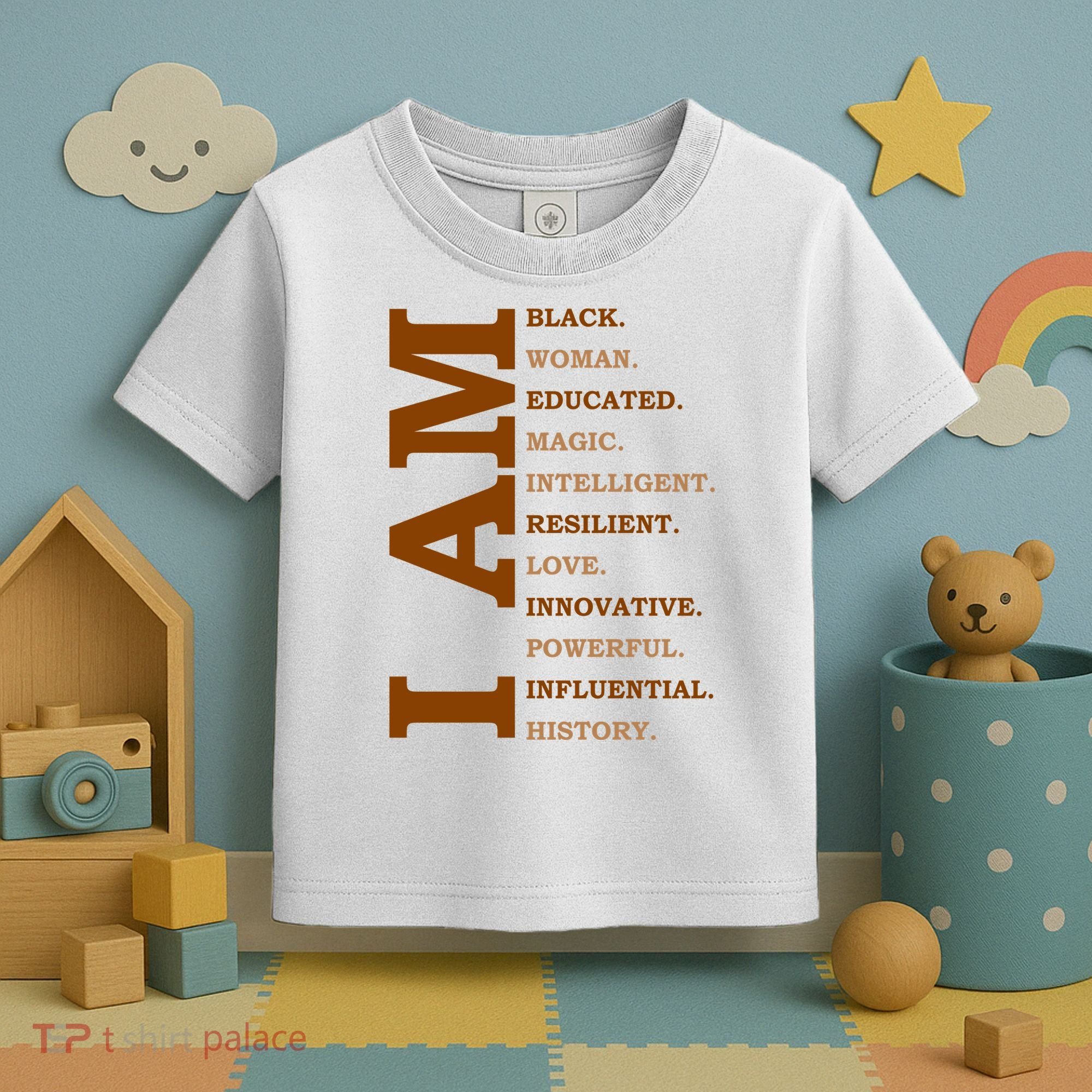 I Am Black Powerful Pride Quote Toddler T-Shirt
