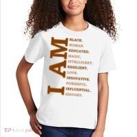 I Am Black Powerful Pride Quote Kids T-Shirt thumb 2