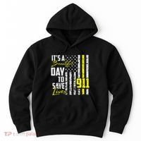 Its A Beautiful Day To Save Lives 911 Dispatcher Operator Hoodie thumb 0