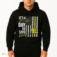 Its A Beautiful Day To Save Lives 911 Dispatcher Operator Hoodie thumb 2