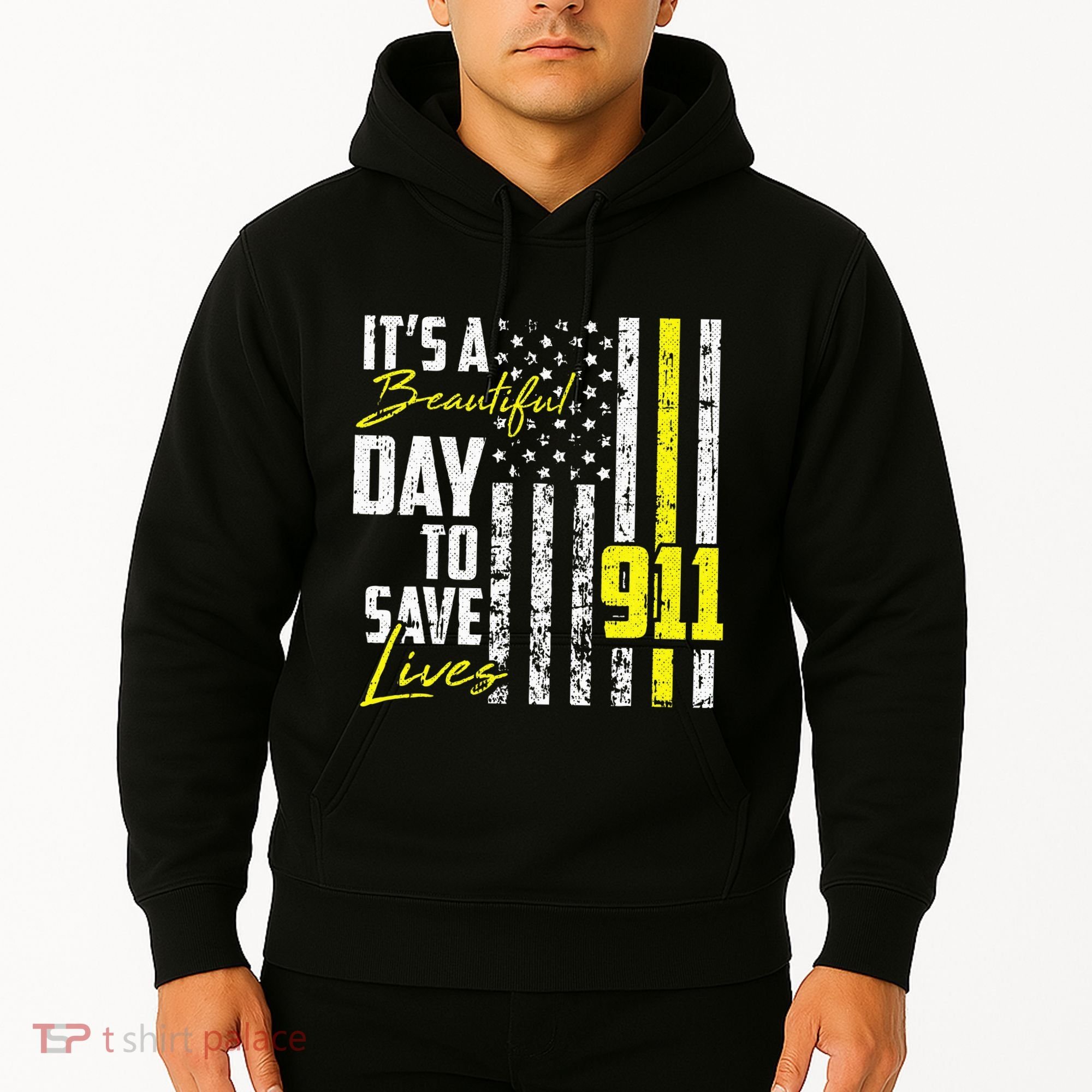 Its A Beautiful Day To Save Lives 911 Dispatcher Operator Hoodie