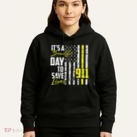 Its A Beautiful Day To Save Lives 911 Dispatcher Operator Hoodie thumb 5