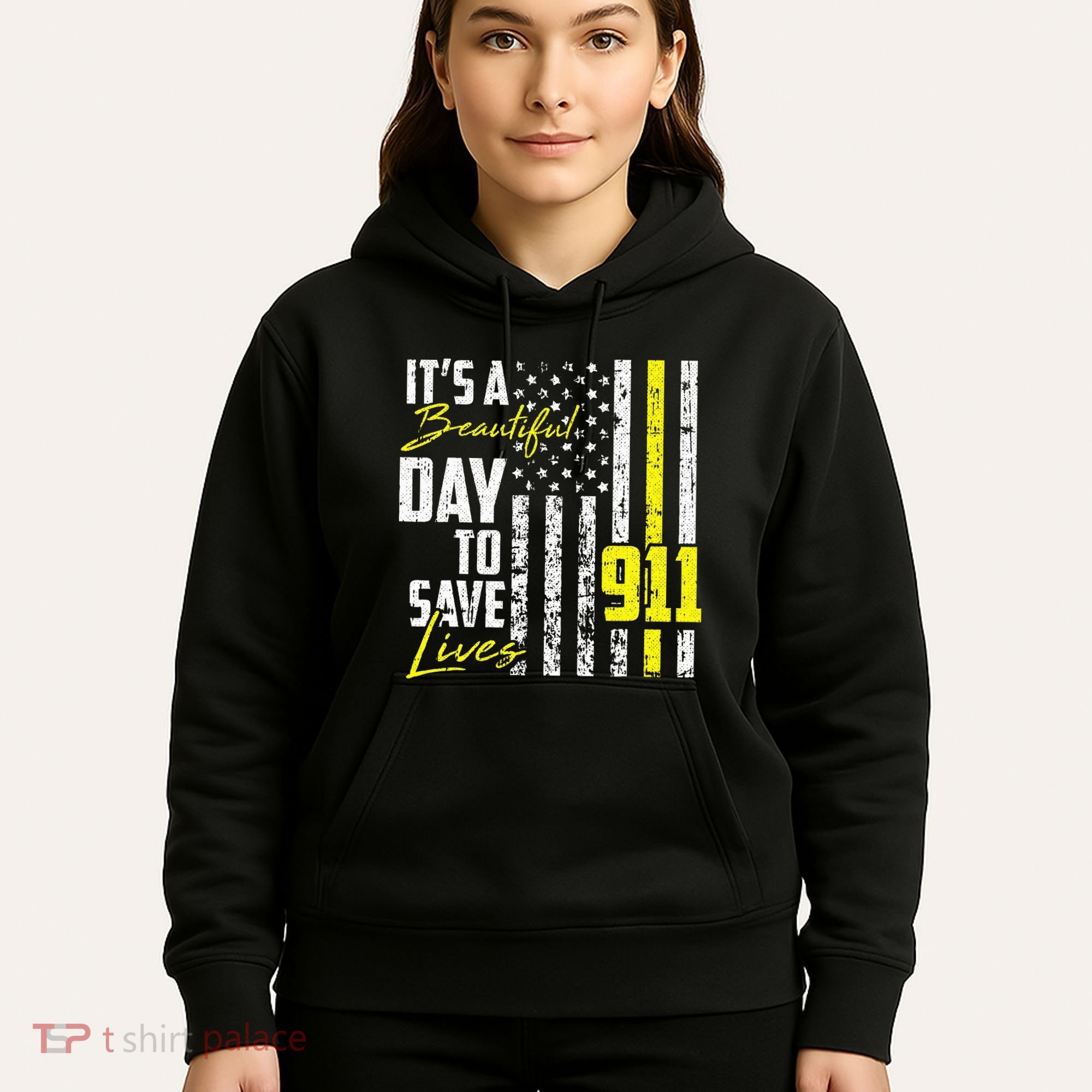 Its A Beautiful Day To Save Lives 911 Dispatcher Operator Hoodie