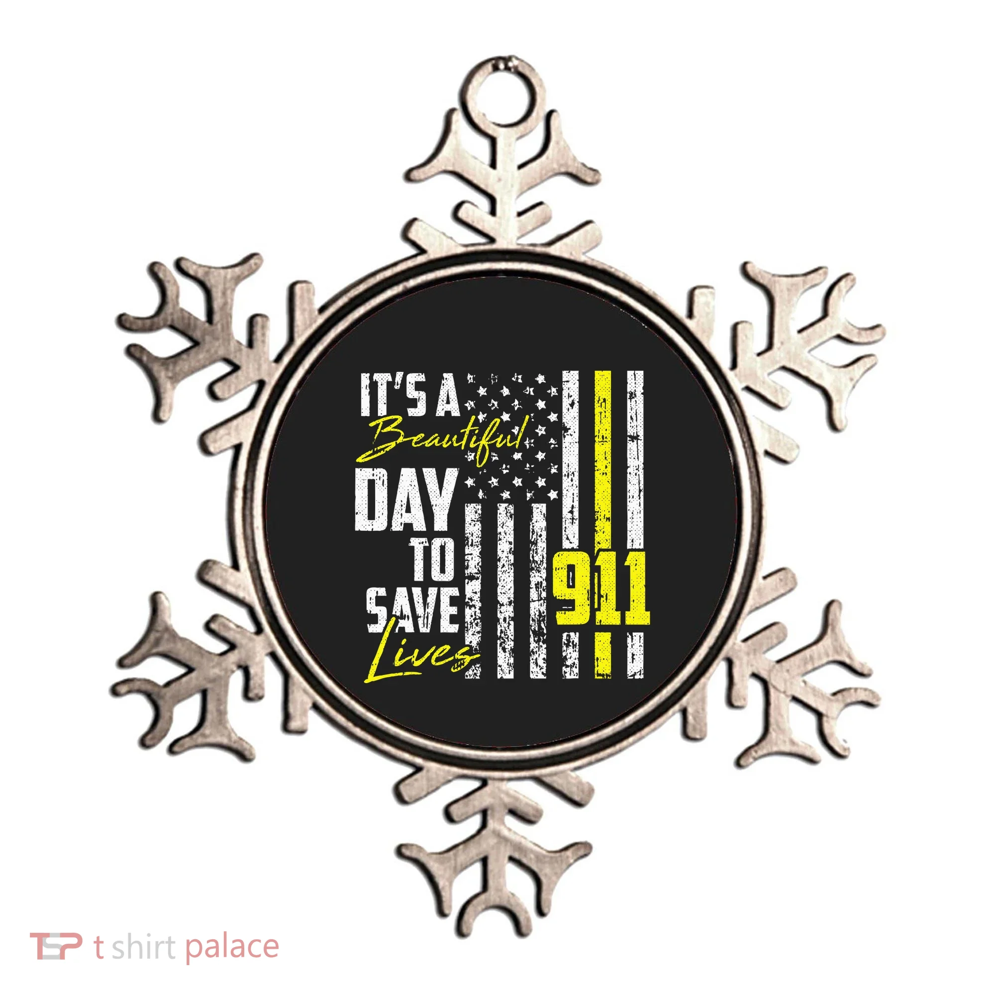Its A Beautiful Day To Save Lives 911 Dispatcher Operator Ornament