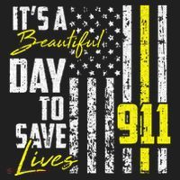 Its A Beautiful Day To Save Lives 911 Dispatcher Operator Golf Towel thumb 3