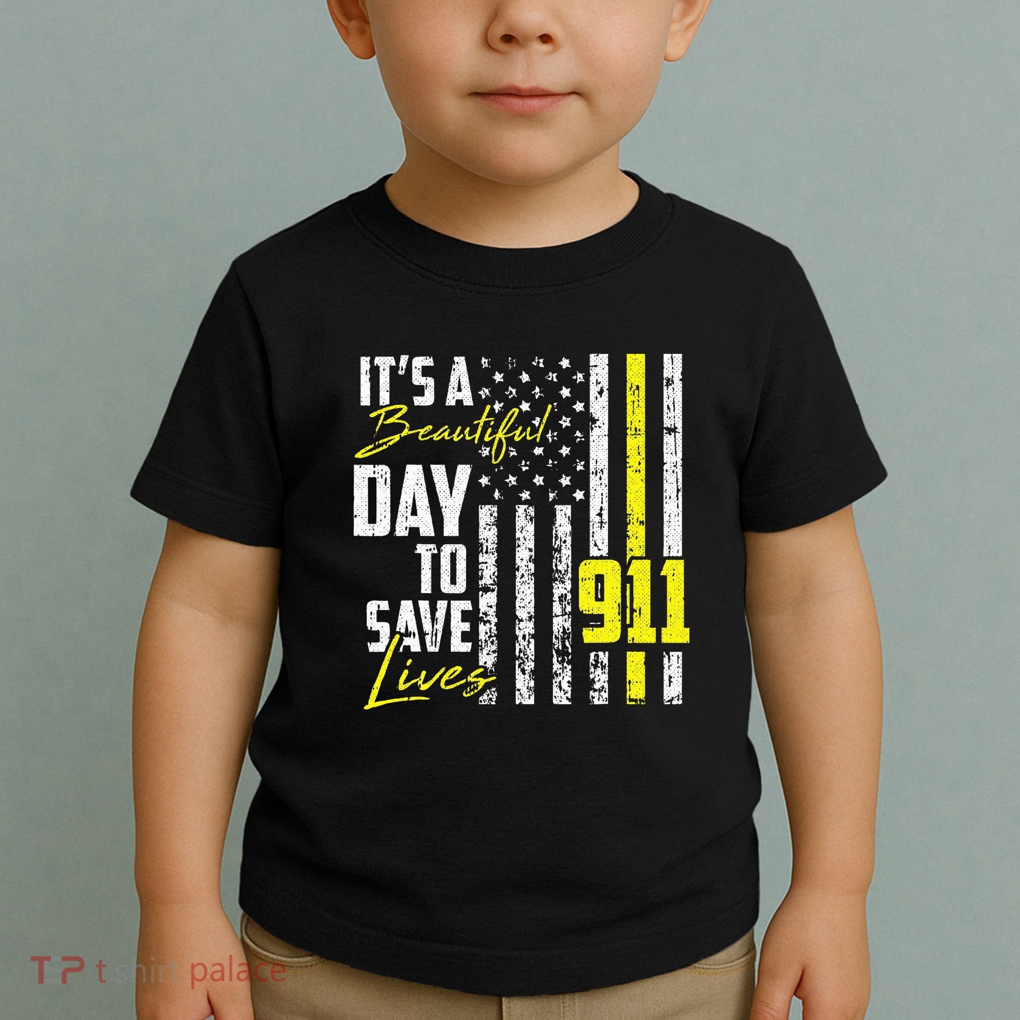 Its A Beautiful Day To Save Lives 911 Dispatcher Operator Toddler T-Shirt
