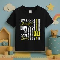 Its A Beautiful Day To Save Lives 911 Dispatcher Operator Toddler T-Shirt thumb 3