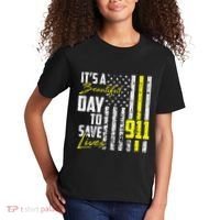 Its A Beautiful Day To Save Lives 911 Dispatcher Operator Kids T-Shirt thumb 2