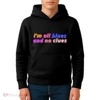 I'm All Blues And No Clues Kids Hoodie thumb 4