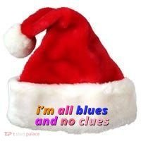 I'm All Blues And No Clues Santa Hat thumb 0