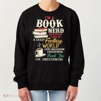 IM A Book Nerd Book Lover Literature Meaningful Gift Women's Sweatshirt thumb 0