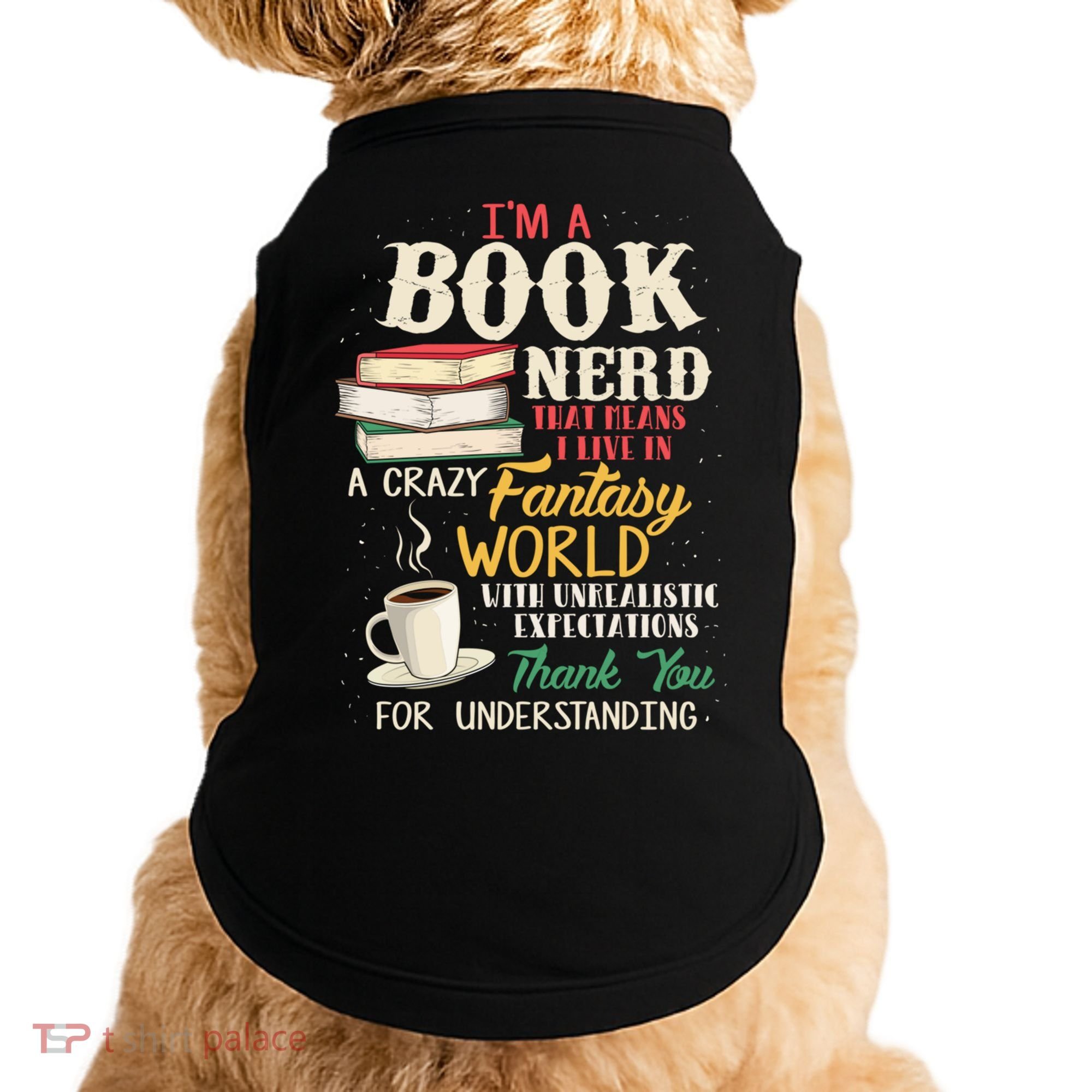 IM A Book Nerd Book Lover Literature Meaningful Gift Doggie Tank