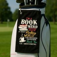 IM A Book Nerd Book Lover Literature Meaningful Gift Golf Towel thumb 2