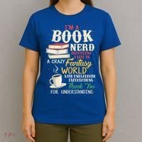 IM A Book Nerd Book Lover Literature Meaningful Gift T-Shirt thumb 4