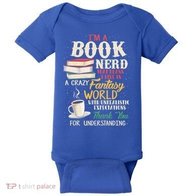 IM A Book Nerd Book Lover Literature Meaningful Gift Baby Bodysuit