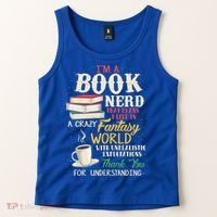 IM A Book Nerd Book Lover Literature Meaningful Gift Tank Top thumb 2