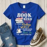 IM A Book Nerd Book Lover Literature Meaningful Gift Women's T-Shirt thumb 3
