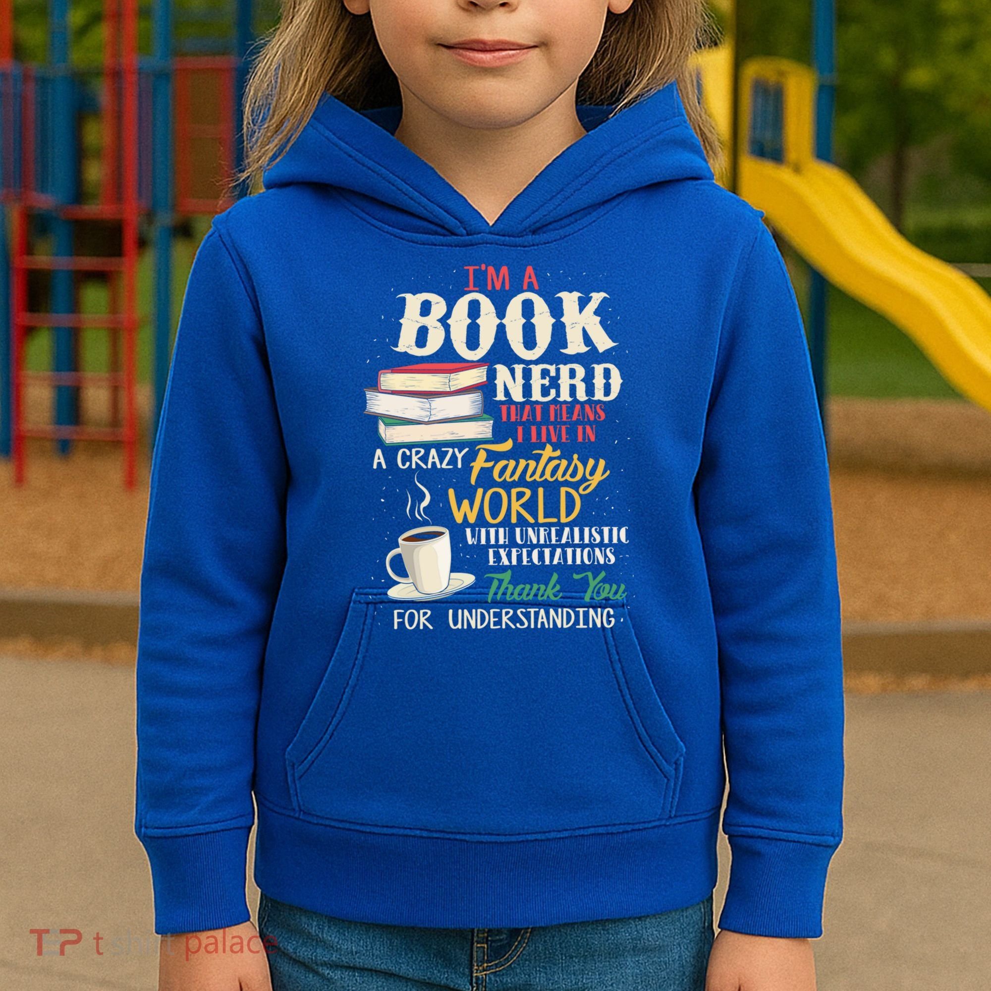 IM A Book Nerd Book Lover Literature Meaningful Gift Kids Hoodie
