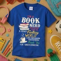 IM A Book Nerd Book Lover Literature Meaningful Gift Kids T-Shirt thumb 3
