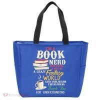 IM A Book Nerd Book Lover Literature Meaningful Gift Tote Bag thumb 0