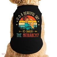 It's A Beautiful Day To Smash The Patriarchy Funny Feminism Doggie Tank thumb 0