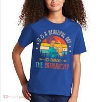 It's A Beautiful Day To Smash The Patriarchy Funny Feminism Kids T-Shirt thumb 2