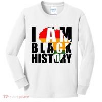 I Am Black History Month Pride Kids Long Sleeve Shirt thumb 0