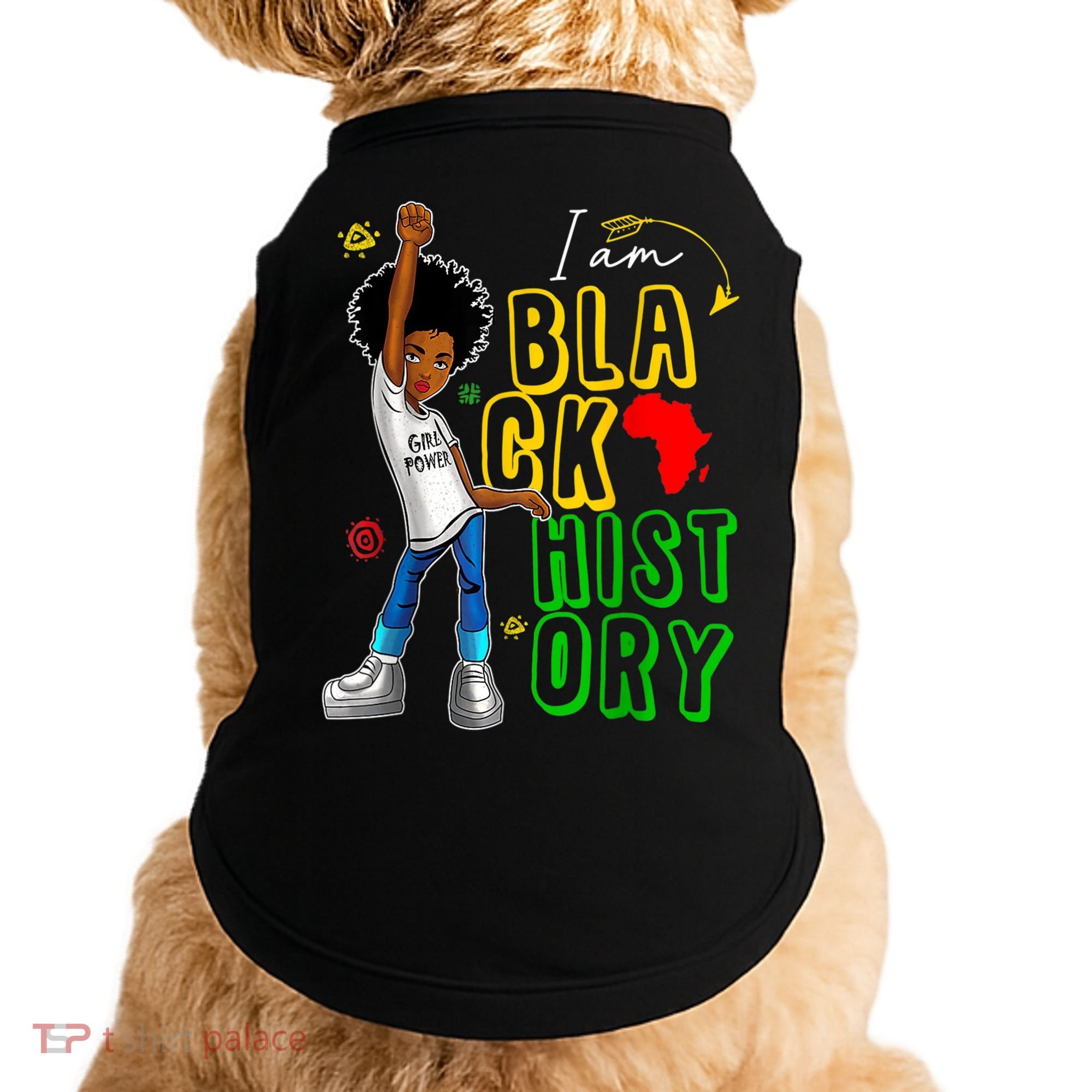 I Am Black History Month For Afro American Doggie Tank