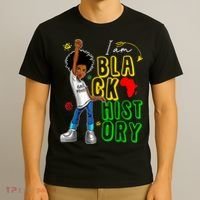 I Am Black History Month For Afro American T-Shirt thumb 3