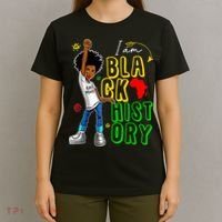 I Am Black History Month For Afro American T-Shirt thumb 4