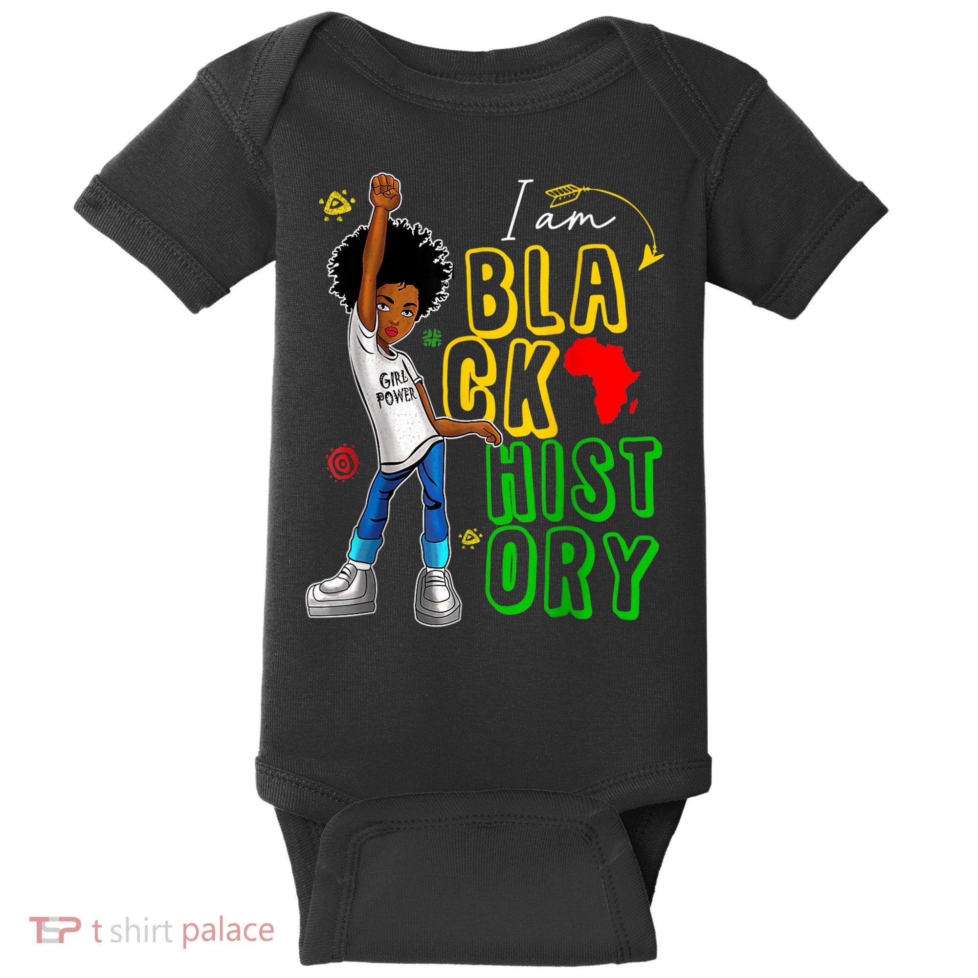 I Am Black History Month For Afro American Baby Bodysuit