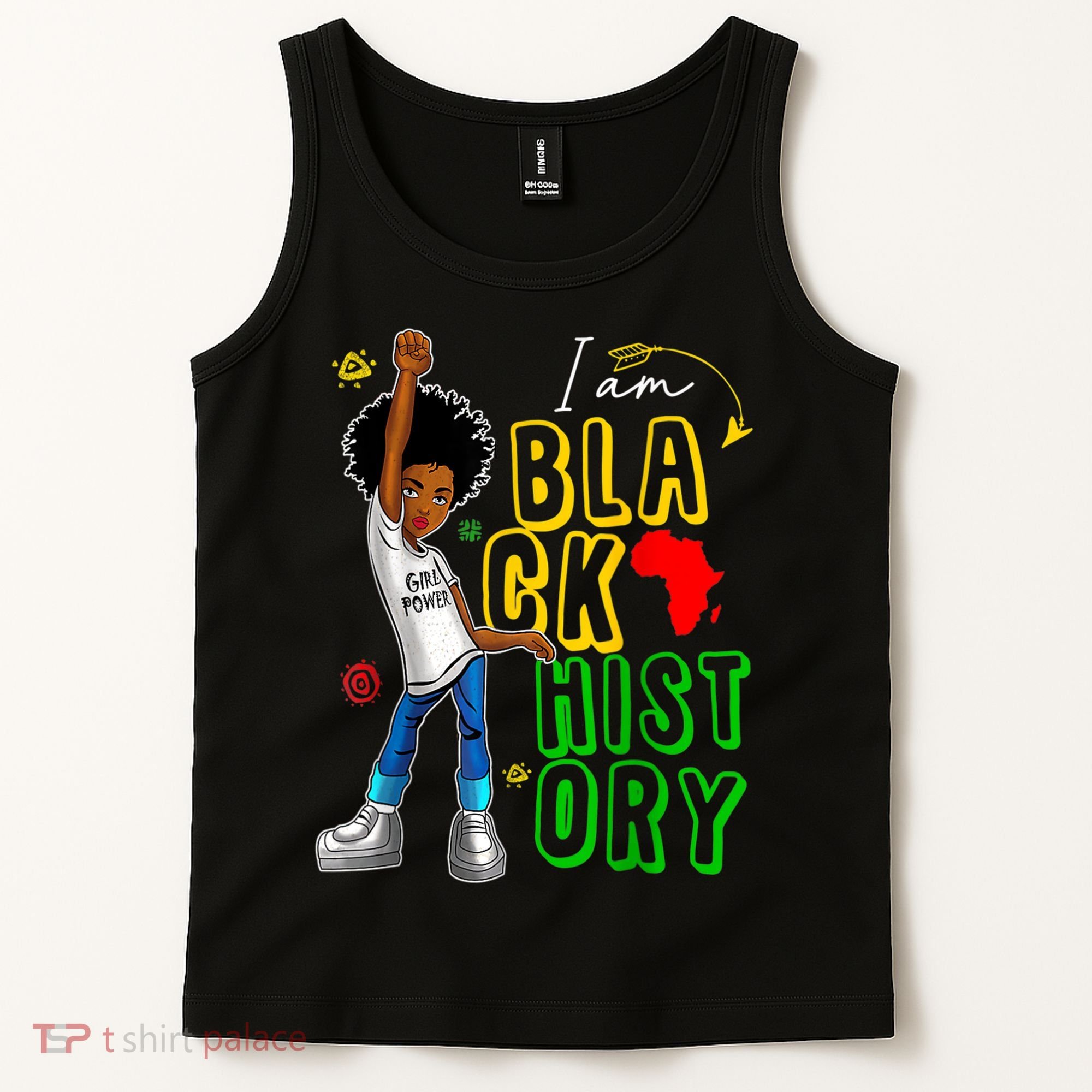 I Am Black History Month For Afro American Tank Top