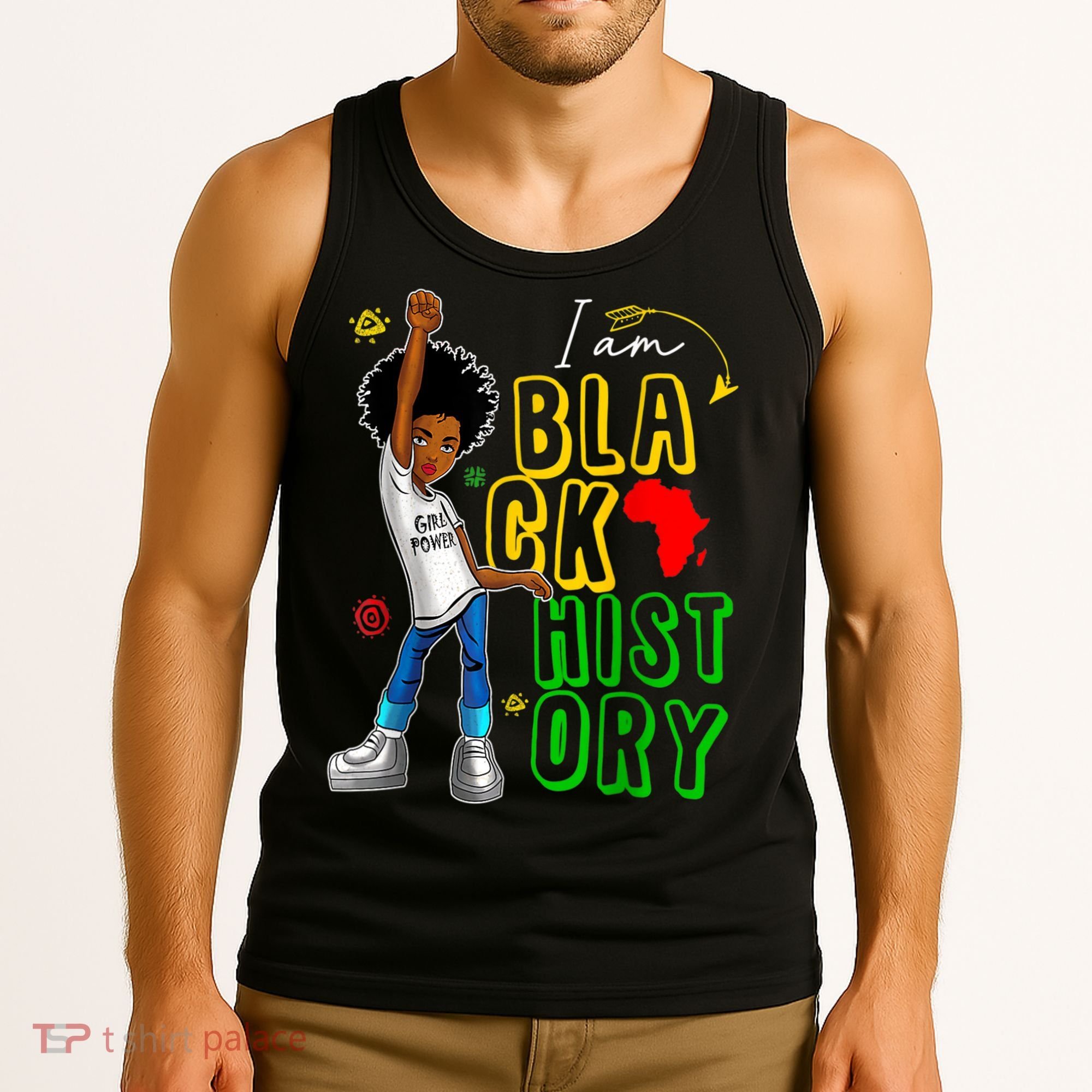 I Am Black History Month For Afro American Tank Top