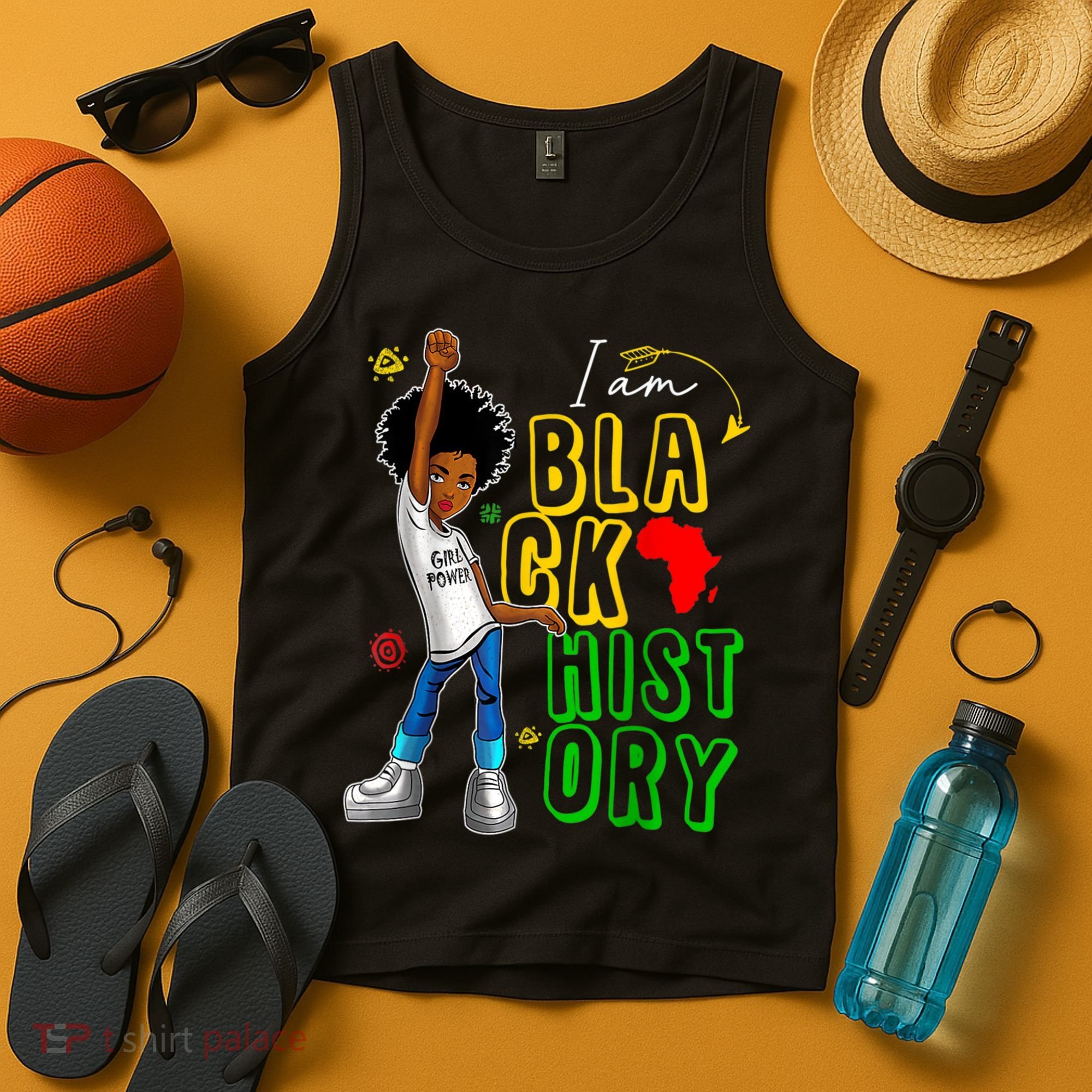I Am Black History Month For Afro American Tank Top