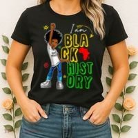 I Am Black History Month For Afro American Women's T-Shirt thumb 2