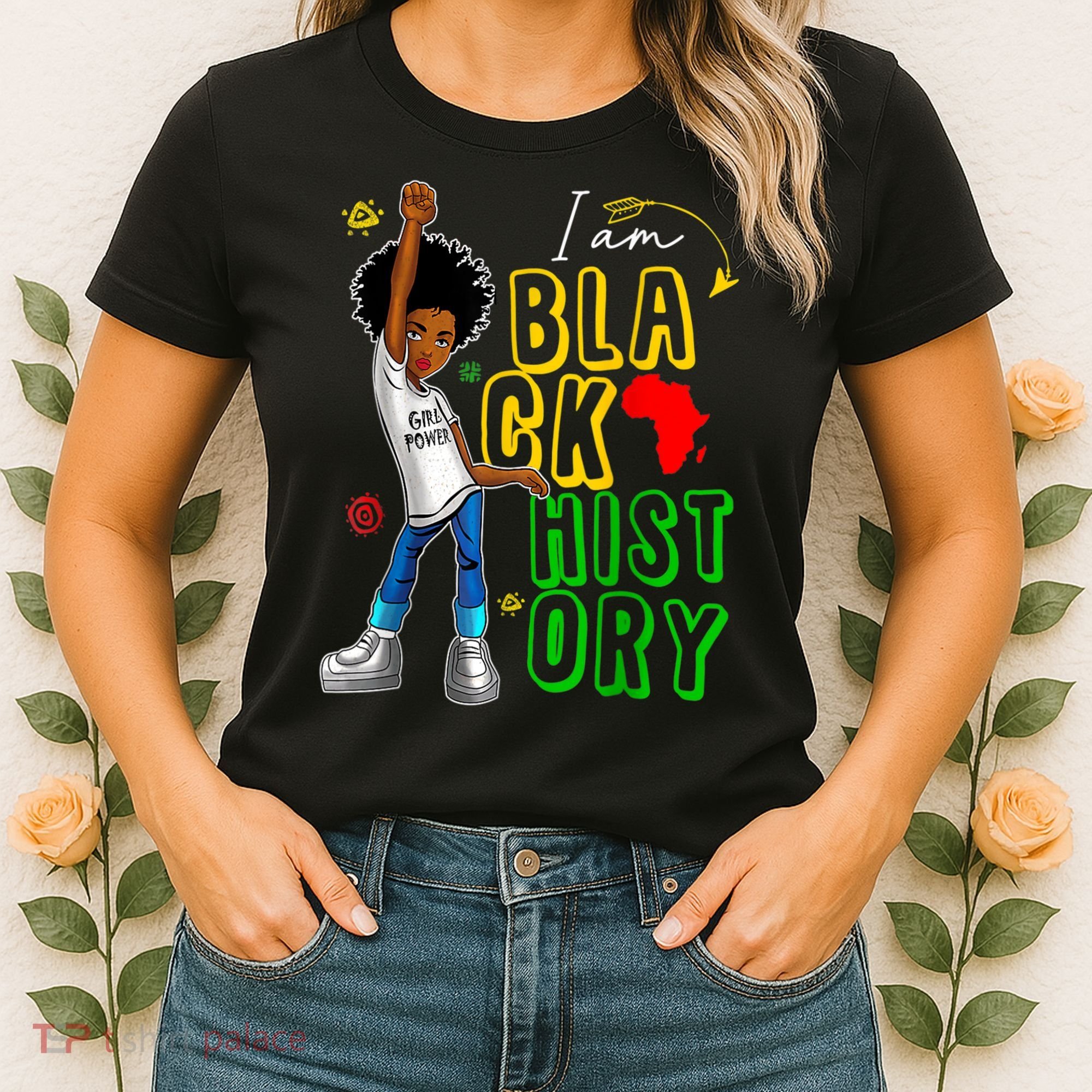 I Am Black History Month For Afro American Women's T-Shirt