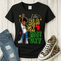 I Am Black History Month For Afro American Women's T-Shirt thumb 3