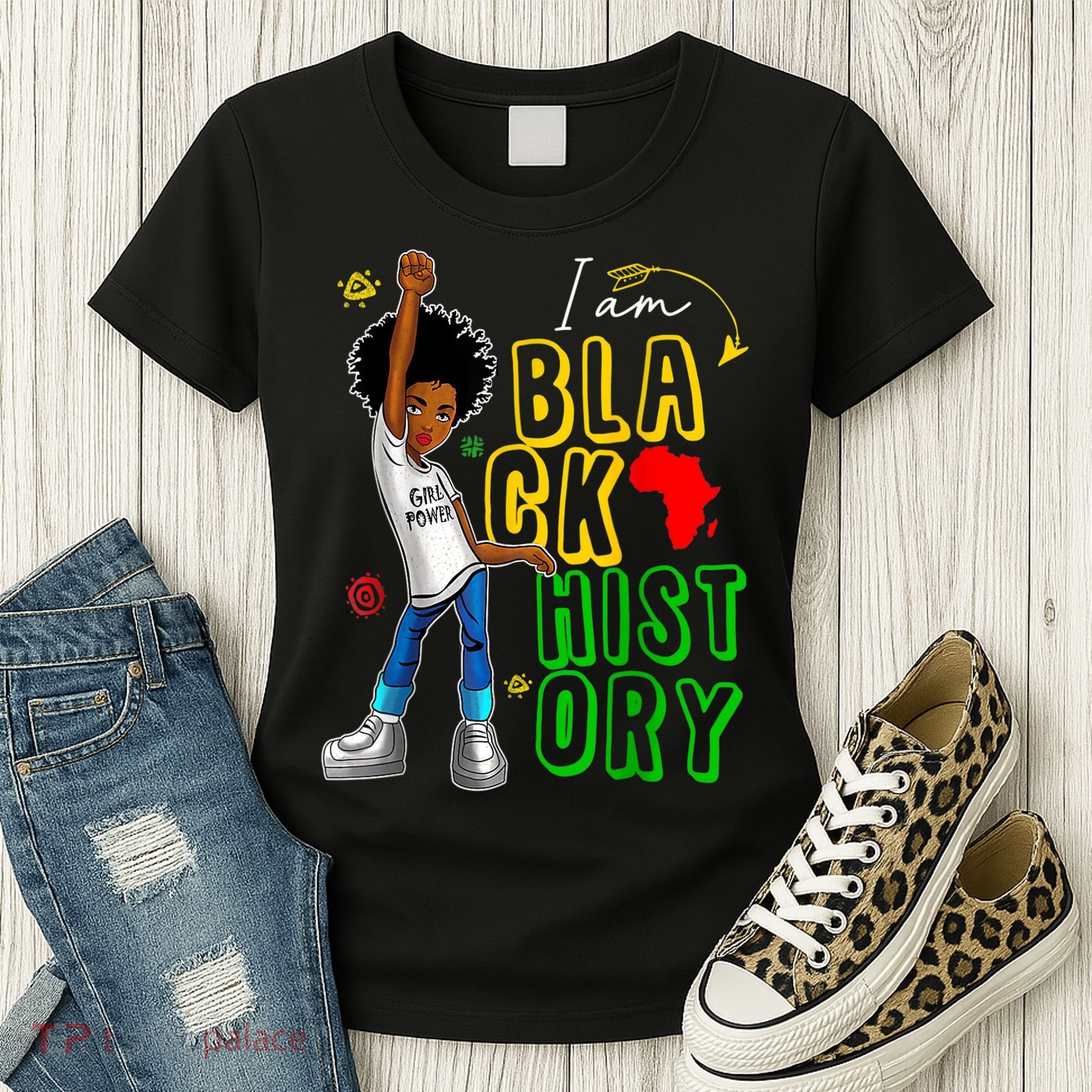 I Am Black History Month For Afro American Women's T-Shirt