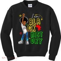I Am Black History Month For Afro American Kids Sweatshirt thumb 0