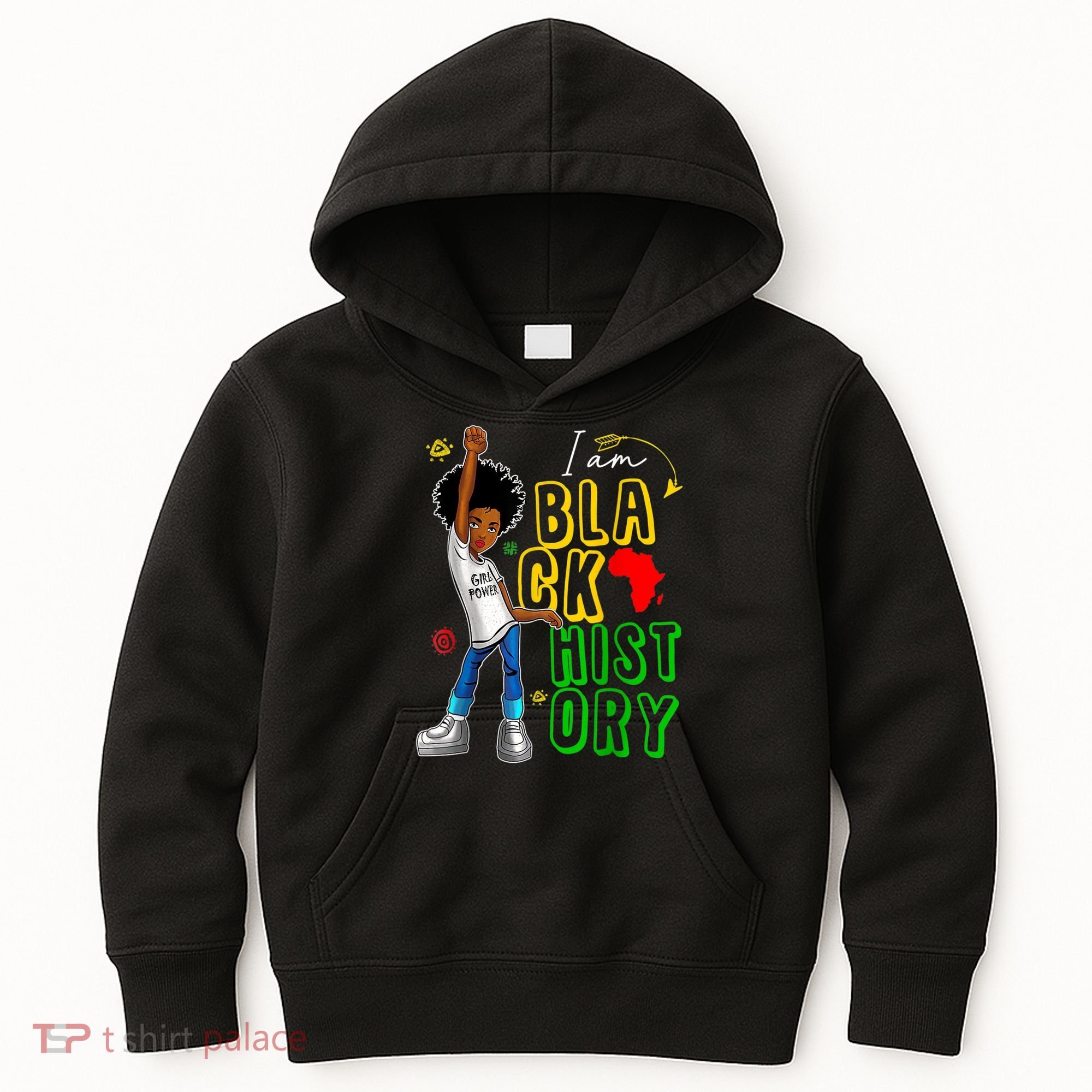 I Am Black History Month For Afro American Kids Hoodie