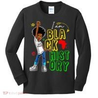 I Am Black History Month For Afro American Kids Long Sleeve Shirt thumb 0