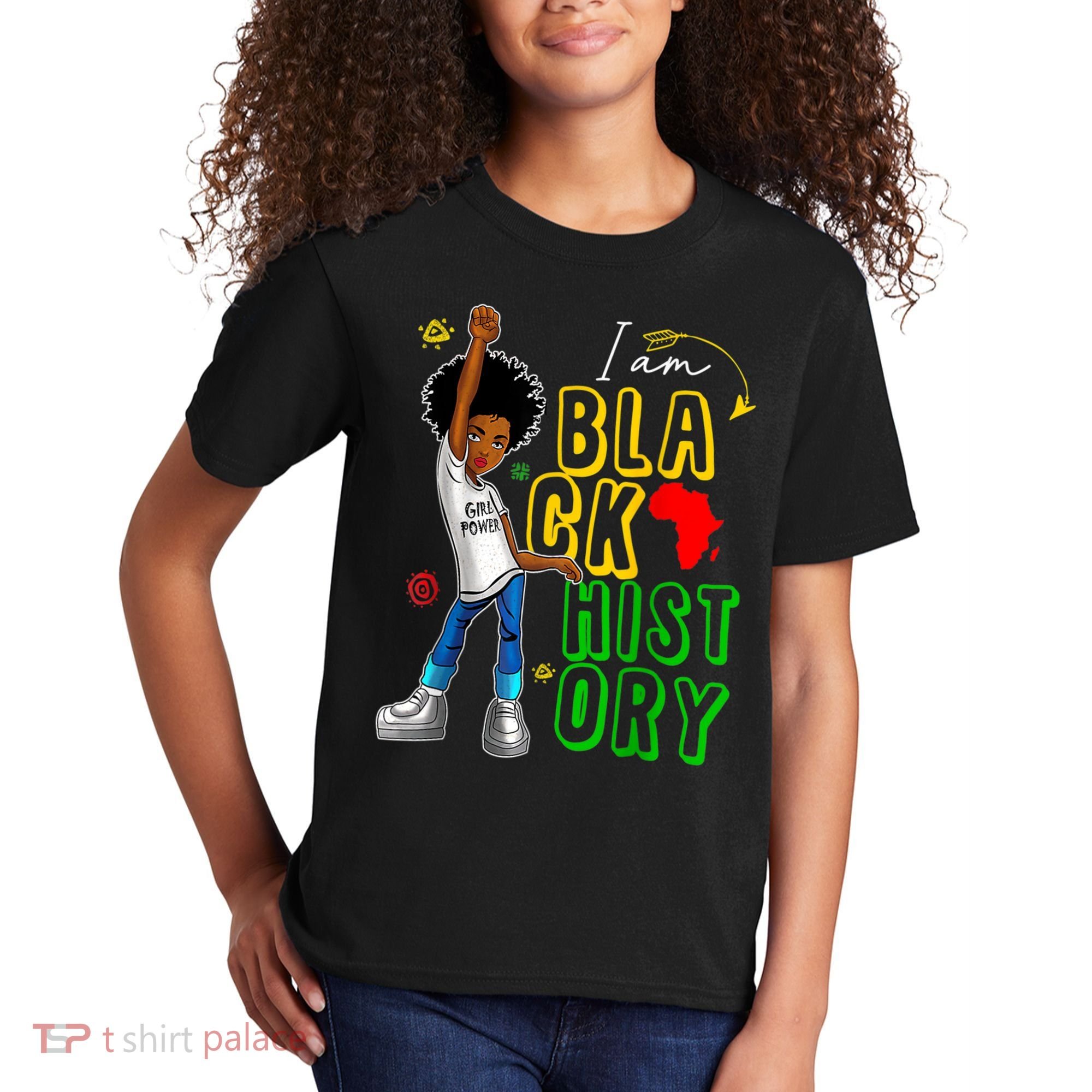 I Am Black History Month For Afro American Kids T-Shirt