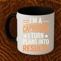 IM A Capricorn I Turn Plans Into Results Coffee Mug thumb 2