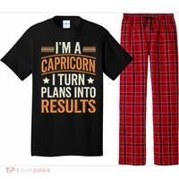 IM A Capricorn I Turn Plans Into Results Pajama Set thumb 0