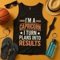 IM A Capricorn I Turn Plans Into Results Tank Top thumb 4