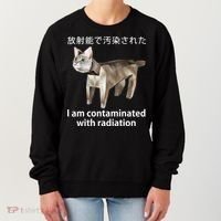 I Am Contaminated With Radiation Japanese Cat Women's Sweatshirt thumb 0