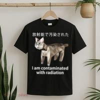 I Am Contaminated With Radiation Japanese Cat T-Shirt thumb 2